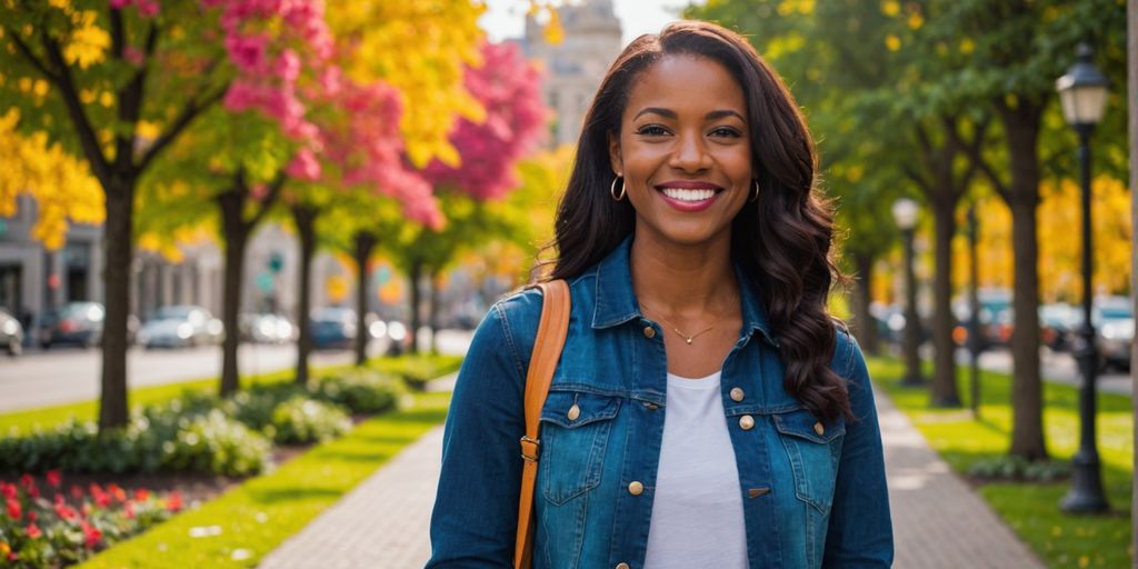 Confident person standing tall and smiling